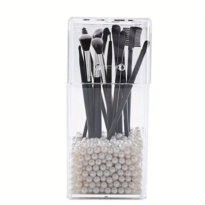 Clear Acrylic Square Pen Holder Desktop Organizer for Pens Pencils