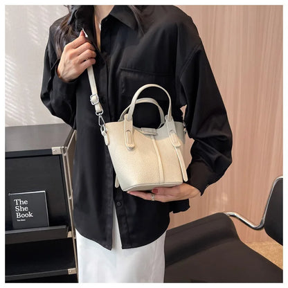 Bucket Handbags Women 2026 New Large Capacity Shoulder Crossbody Bags Luxury Designer Ladies Texture Leatrher Tote Bags