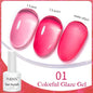30ML Glitter Poly Nail Gel Hema Free Pink Glitter Acrylic Gel Finger Extension Nail Gel Semi-Permanent Nail Varnish For Manicure