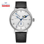Seagull Men's Business Wristwatch Moon Phase Leather Luxury Automatic Mechannical Men's Watches 50M Waterproof relogio 6092