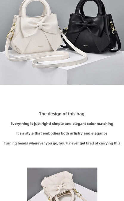 Fashionable and stylish single-shoulder handbag for women, new trendy high-end crossbody bag with bow, suitable for commuting, d