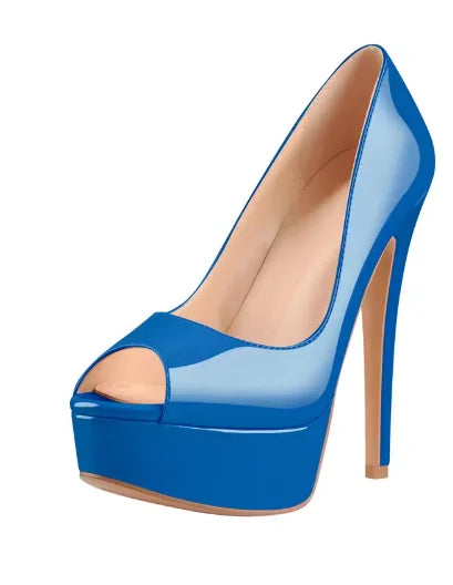 Crossdresser Sexy StilettosWomen Platform Peep Toe High Heel Sandals