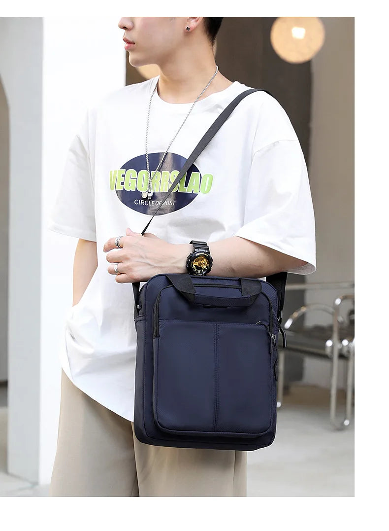 Men's High Capacity Hand Bags New Trendy Cool Men's Shoulder Bags Nylon Messenger Bags Travel Handbag Crossbody Bag Sling Bag