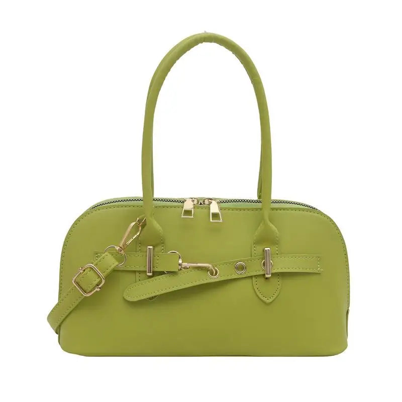 Women's Fashionable Handbag Retro Style Crossbody Bag For Commuting Soft PU Shoulder Bag[G32]