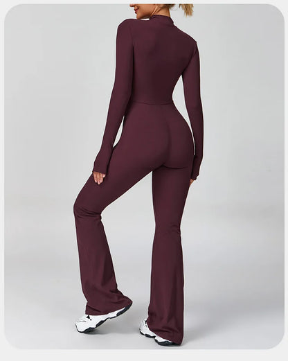 Women's Yoga Onesie Jumpsuit – Long Sleeve Cloud-Feel Sport Tights