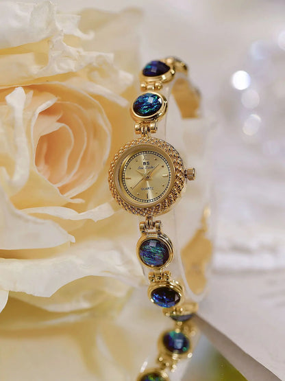Gold Women Bracelet Watches Luxury Brand Dress Quartz Small Dial Ladies Wrist Watches Rhinestone Rose Gold Watches For Women