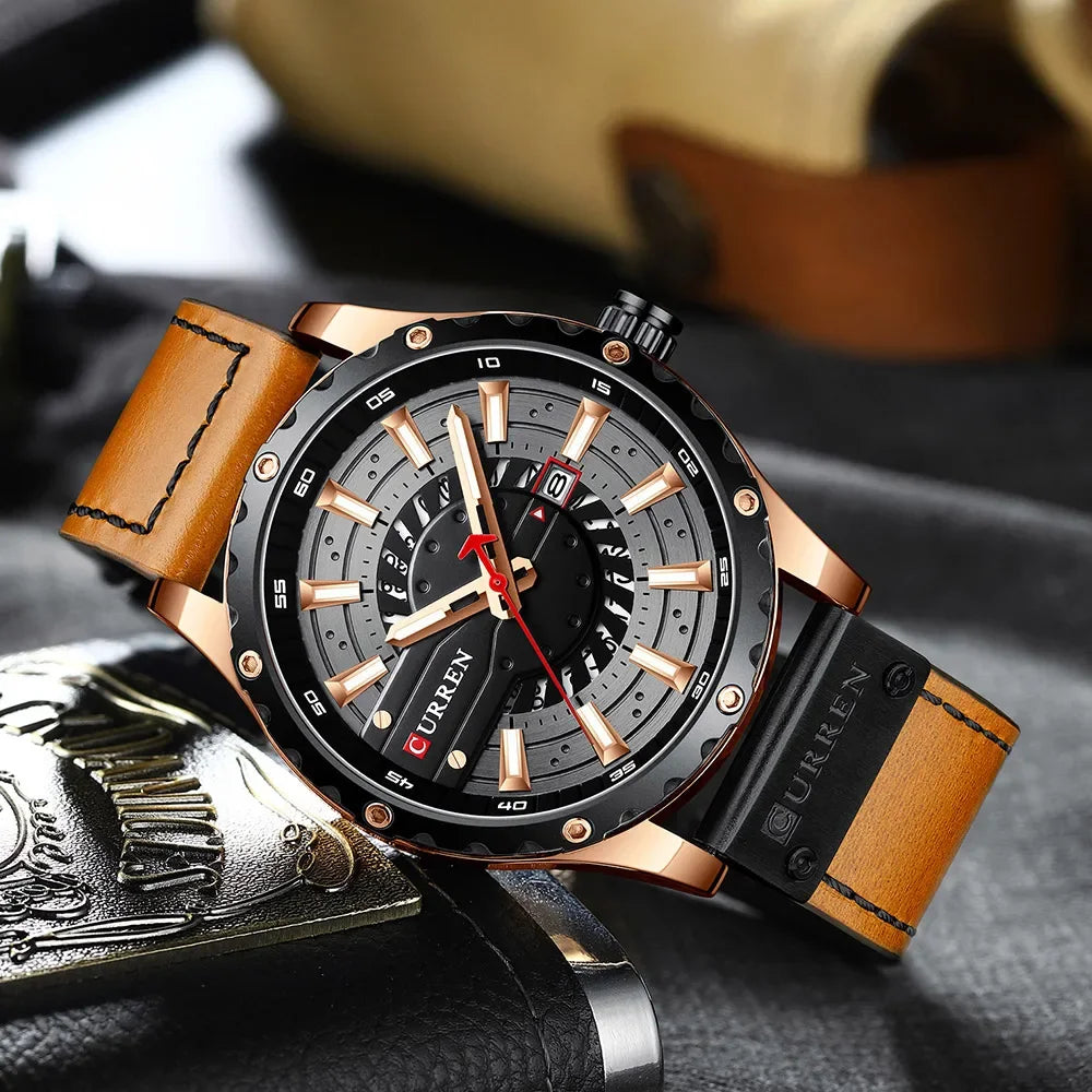 CURREN Brand Quartz Watch Men New Fashion Waterproof Casual Business Military Men Watch Auto Date Watches Relogio Masculino