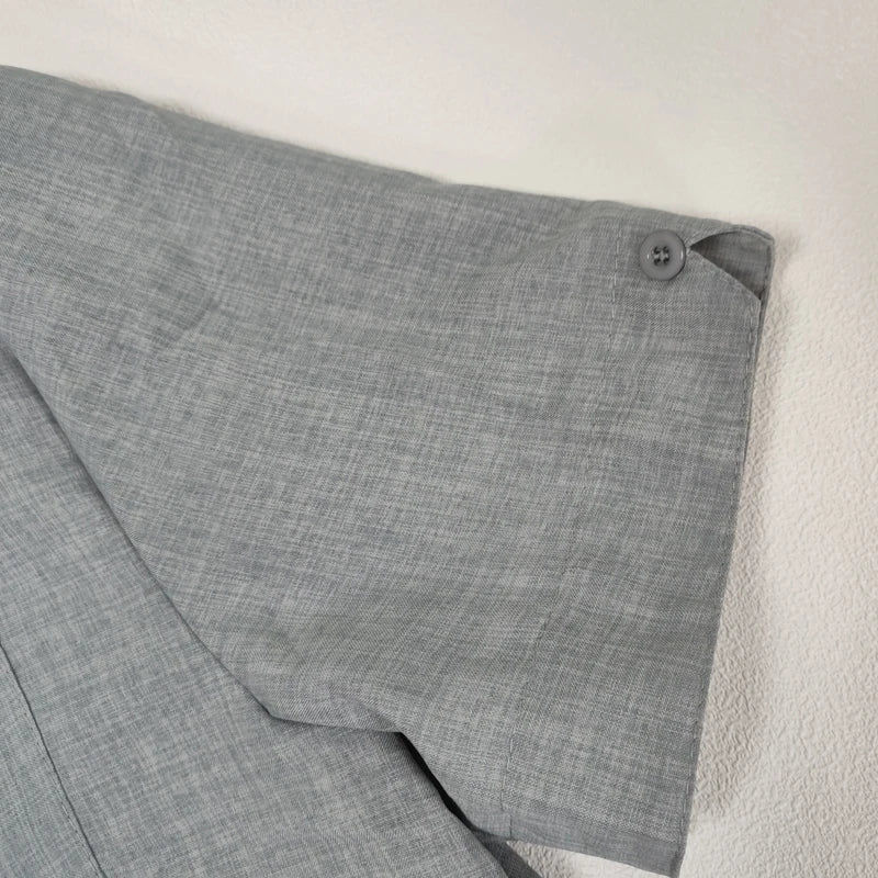 Summer Male Shirts Short Sleeve Social Shirt For Men Casual Blouses Soild Cotton Linen Formal Shirt Top Men Clothing Streetwear