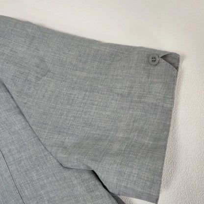 Summer Male Shirts Short Sleeve Social Shirt For Men Casual Blouses Soild Cotton Linen Formal Shirt Top Men Clothing Streetwear