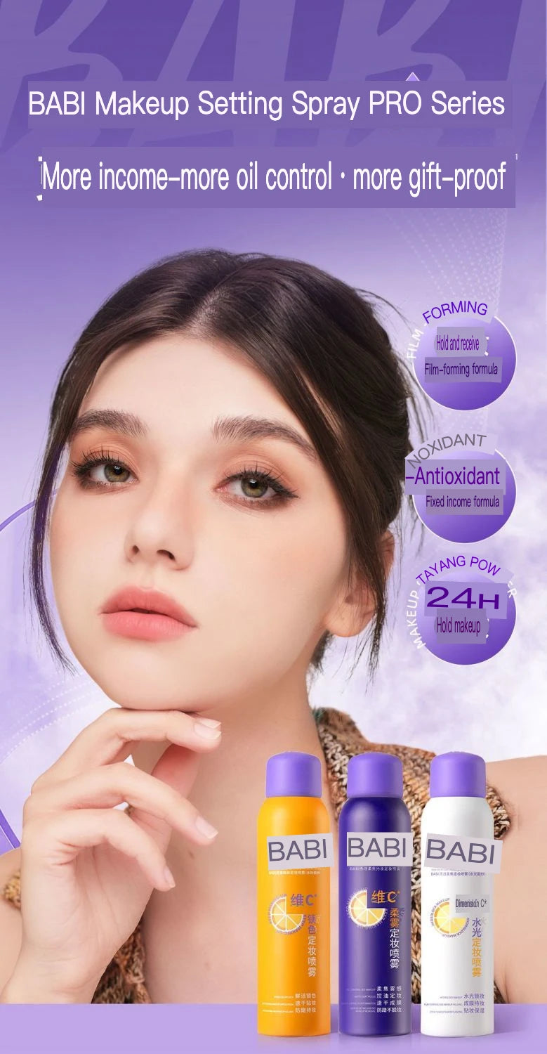BABI Setting Spray For Oil Control, Vitamin C Long-lasting Setting Spray For Water Resistance And No Makeup Fading