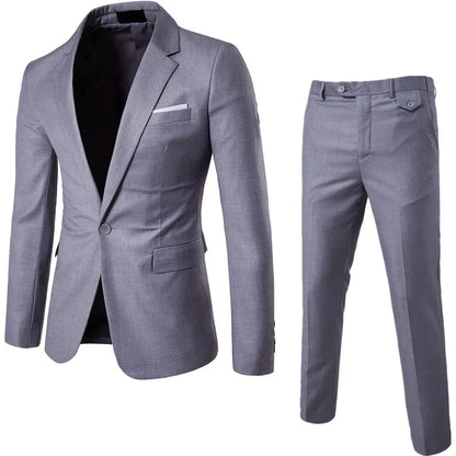 Suits For Men 3 Pieces Set Elegant Wedding  Fashion Classic Full Jackets Vest Pants Blazers Outfit 2026 Formal Costume