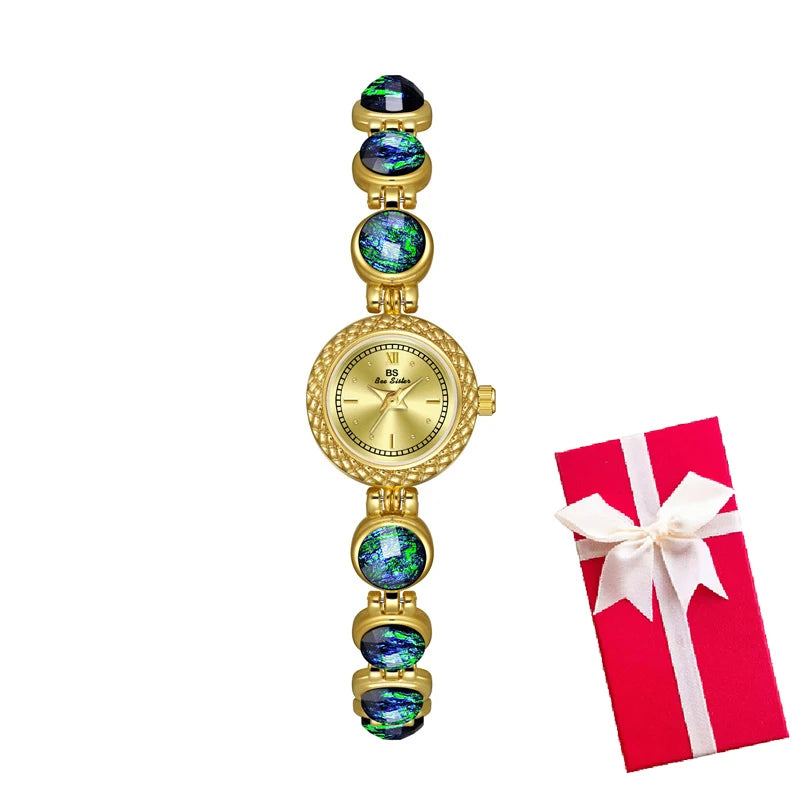 Gold Women Bracelet Watches Luxury Brand Dress Quartz Small Dial Ladies Wrist Watches Rhinestone Rose Gold Watches For Women