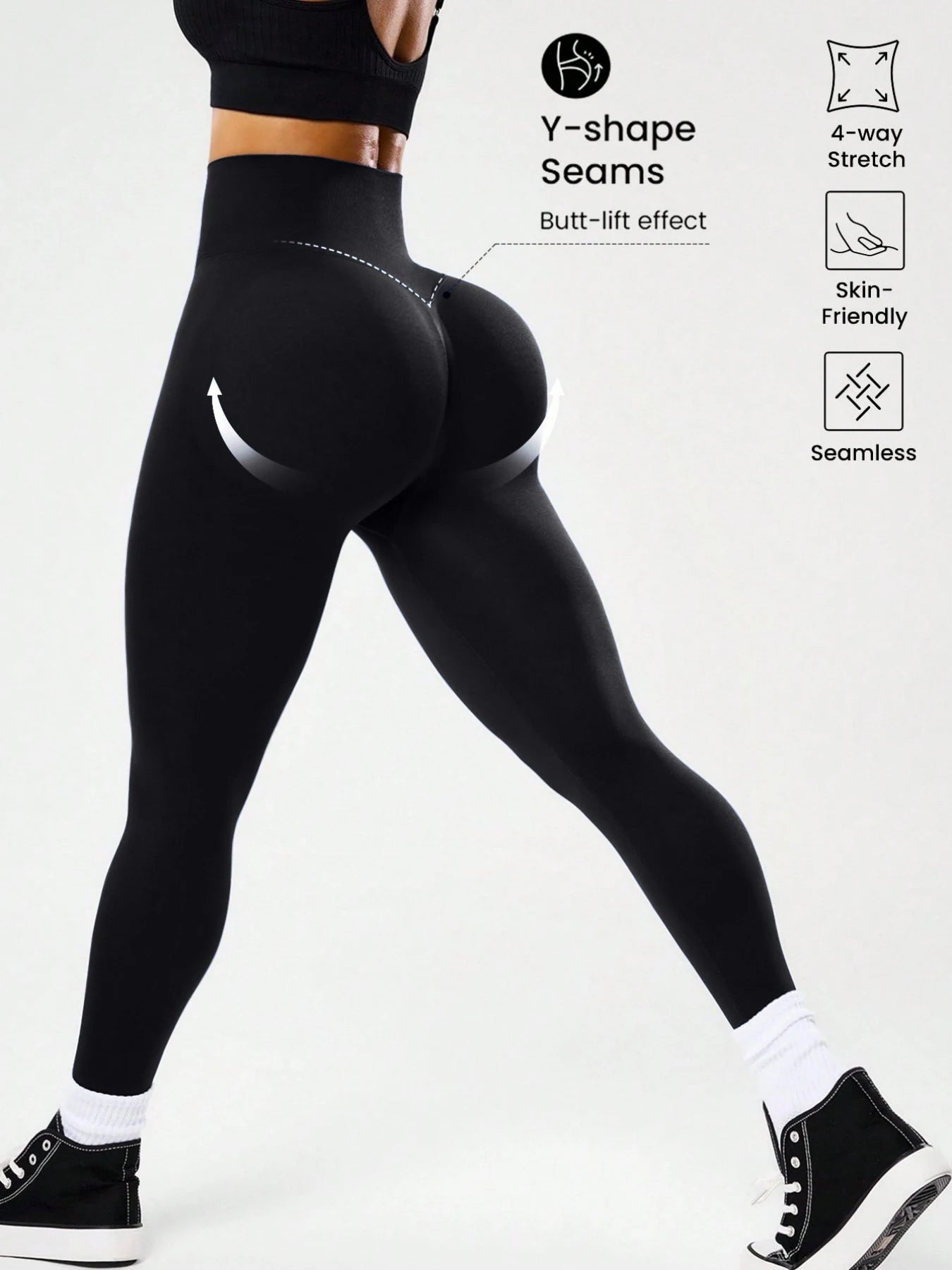 Bestselling Women's High-Waisted Tummy Control Peach Ass Running Fitness