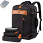 Mochila de viaje con puerto de carga USB, múltiples bolsas organizadoras y compartimento para zapatos, mochila de equipaje de gr
