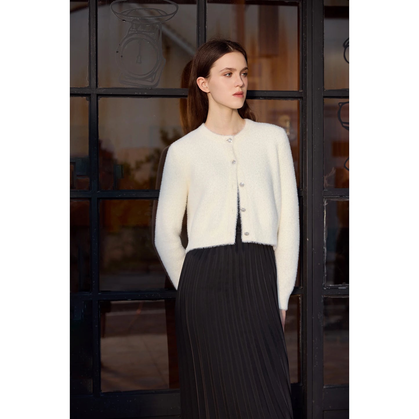 AP Mulheres 2026 Outono e Inverno Mohair Cardigan Senhora Personalizado