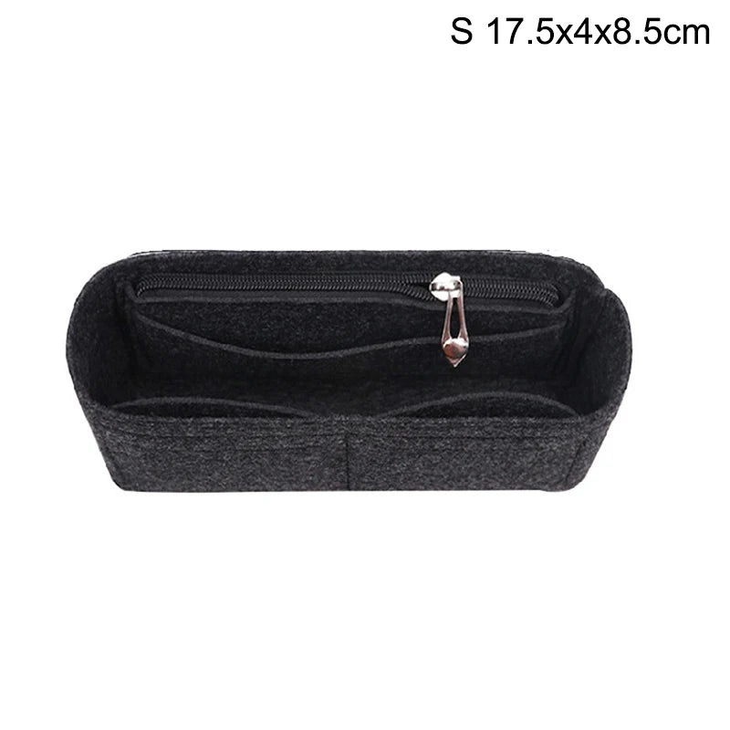 1PC Felt Insert Bag Organizer Makeup Organizers Liner Perfect for Brand Women's Handbags For And Cosmetic Bags
