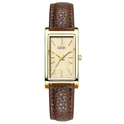 Ladies Watch Simple High-end Feel  Ankela Red Square Temperament Retro Style Waterproof belt Women's Fashion Quartz Watches