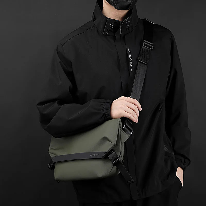 New Versatile Work Suit Shoulder Bag Men's Casual Single Crossbody Backpack Trendy Small Square Chest Bags Мужская сумка Bolsas