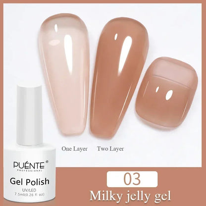 30ML Glitter Poly Nail Gel Hema Free Pink Glitter Acrylic Gel Finger Extension Nail Gel Semi-Permanent Nail Varnish For Manicure