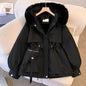 Detachable Pai Overcomes Women's Winter 2026 New Casual Down Cotton Thicken Hooded Coat Female loose Warm Wool Overcoat