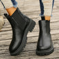 New Autumn Winter Chelsea Boots Women Platform Brown Black Beige White Ankle Boots for Women Fur Short Chunky Punk Gothic Shoes