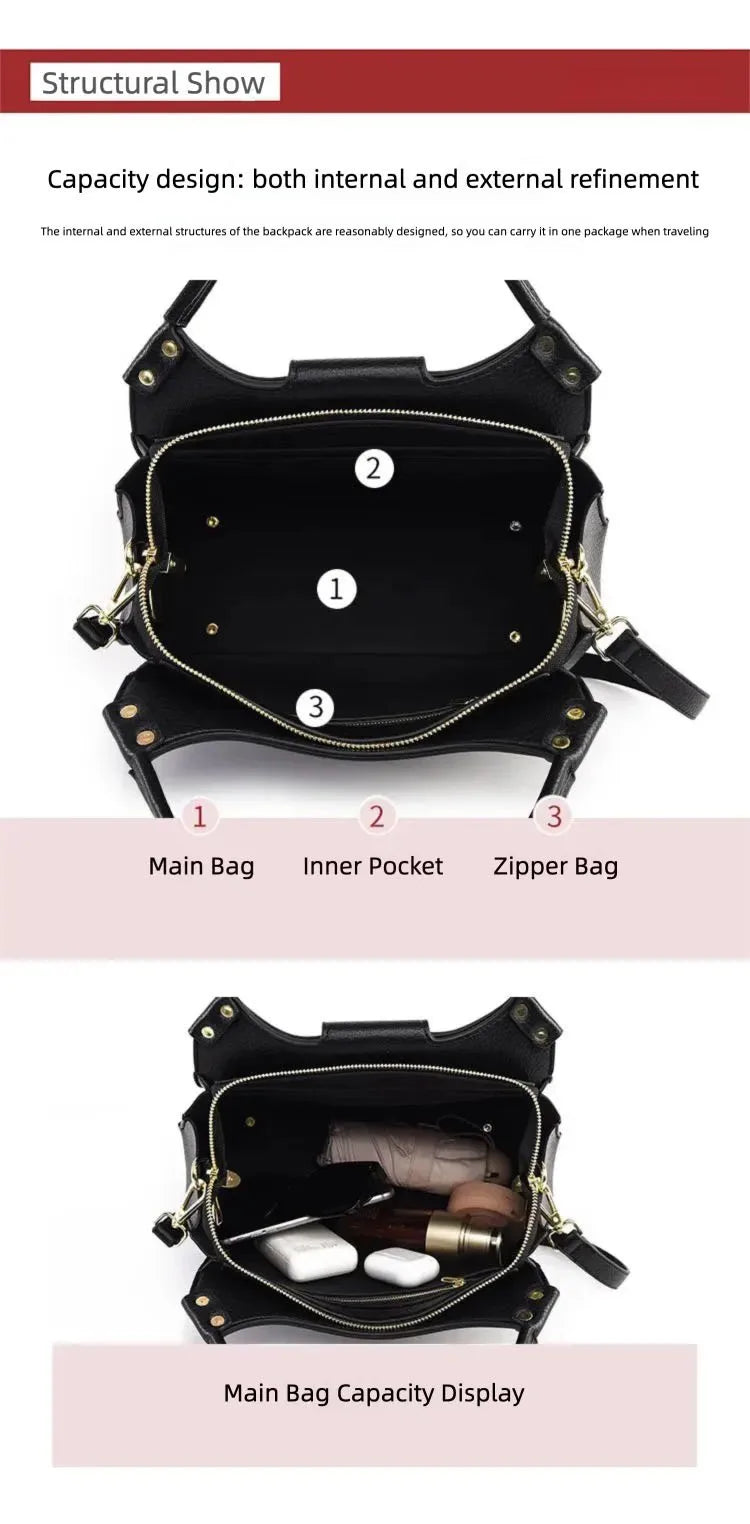New Women's Handbags, Fashionable Tote Bags, High-End Shoulder Bags, Large-Capacity Commuter Bags, Simple and Versatile Casual Bags, Water-Resistant Crossbody Bags