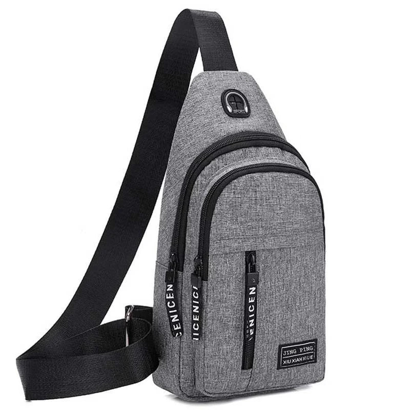 Travel Men's Handbags Multifunctional USB Chest Bag Designer Messenger Crossbody Bags Water-Proof Shoulder Bag Sports Back Pack