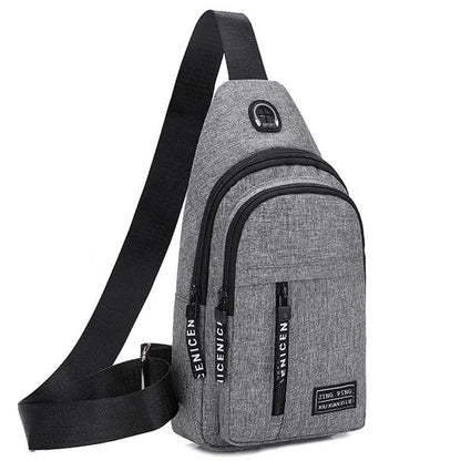 Travel Men's Handbags Multifunctional USB Chest Bag Designer Messenger Crossbody Bags Water-Proof Shoulder Bag Sports Back Pack