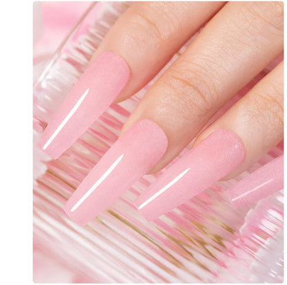 30ML Glitter Poly Nail Gel Hema Free Pink Glitter Acrylic Gel Finger Extension Nail Gel Semi-Permanent Nail Varnish For Manicure