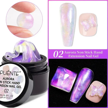 30ML Glitter Poly Nail Gel Hema Free Pink Glitter Acrylic Gel Finger Extension Nail Gel Semi-Permanent Nail Varnish For Manicure