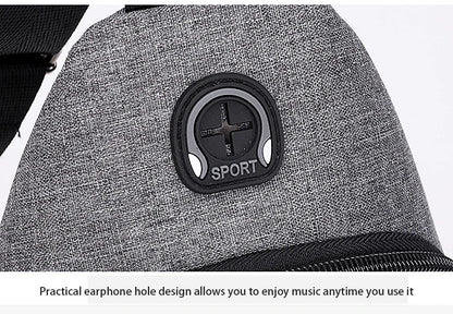 Travel Men's Handbags Multifunctional USB Chest Bag Designer Messenger Crossbody Bags Water-Proof Shoulder Bag Sports Back Pack