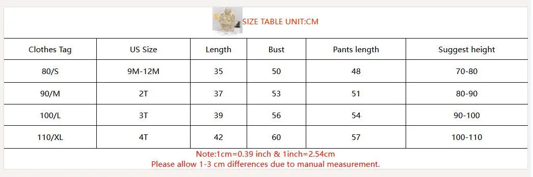 Baby Boys Girls Clothes stamp Cotton T-Shirt Pants 2Pcs/sets