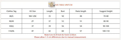 Baby Boys Girls Clothes stamp Cotton T-Shirt Pants 2Pcs/sets