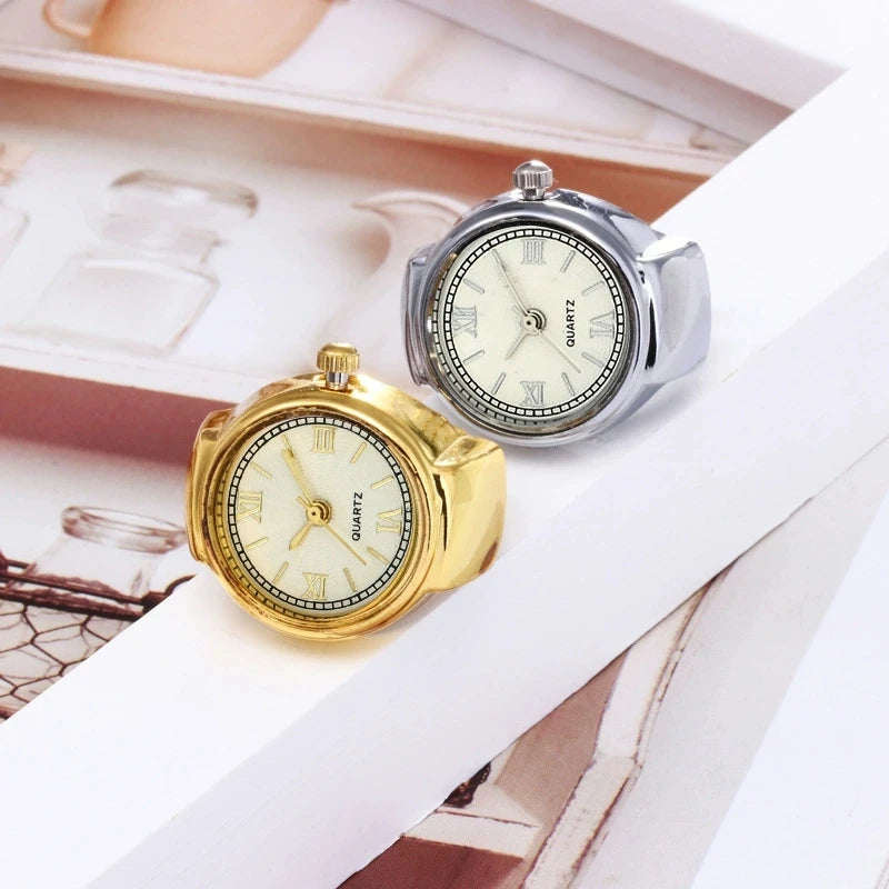 RetroGem New Fashion Personality Ring Watches Adjustable  Women's Party Banquet Jewelry Finger Accessories Rings Gifts for Women