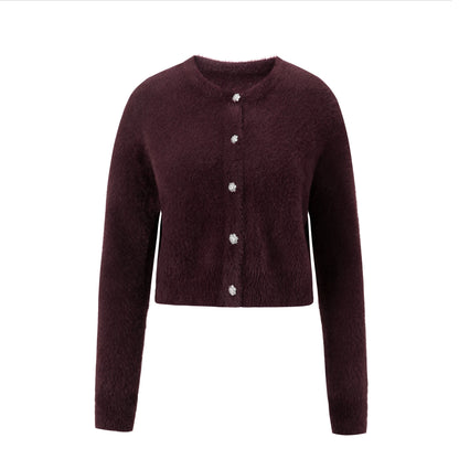 AP Mulheres 2026 Outono e Inverno Mohair Cardigan Senhora Personalizado