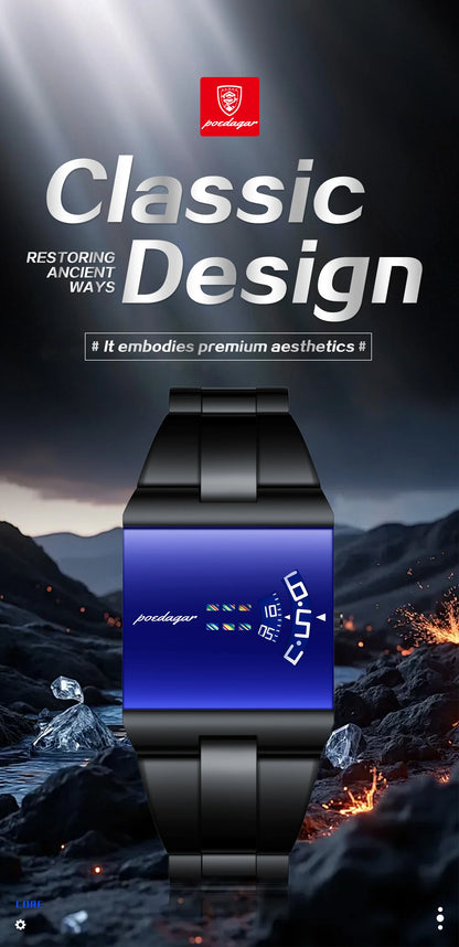 POEDAGAR Fashion Military Man Clock Waterproof Stainless Steel Elegant Man Wristwatch Quartz Business Men's Watches Reloj Hombre