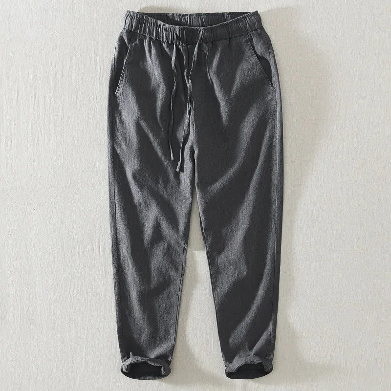 Summer New Casual Linen Ankle-length Pants for Men