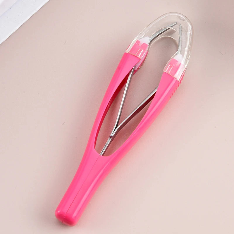 【Eyebrow Tweezer Automatic Retratable Face Hair Beard Removal Stainless Steel Anti Rust Beauty Hair Puller Makeup Tool】