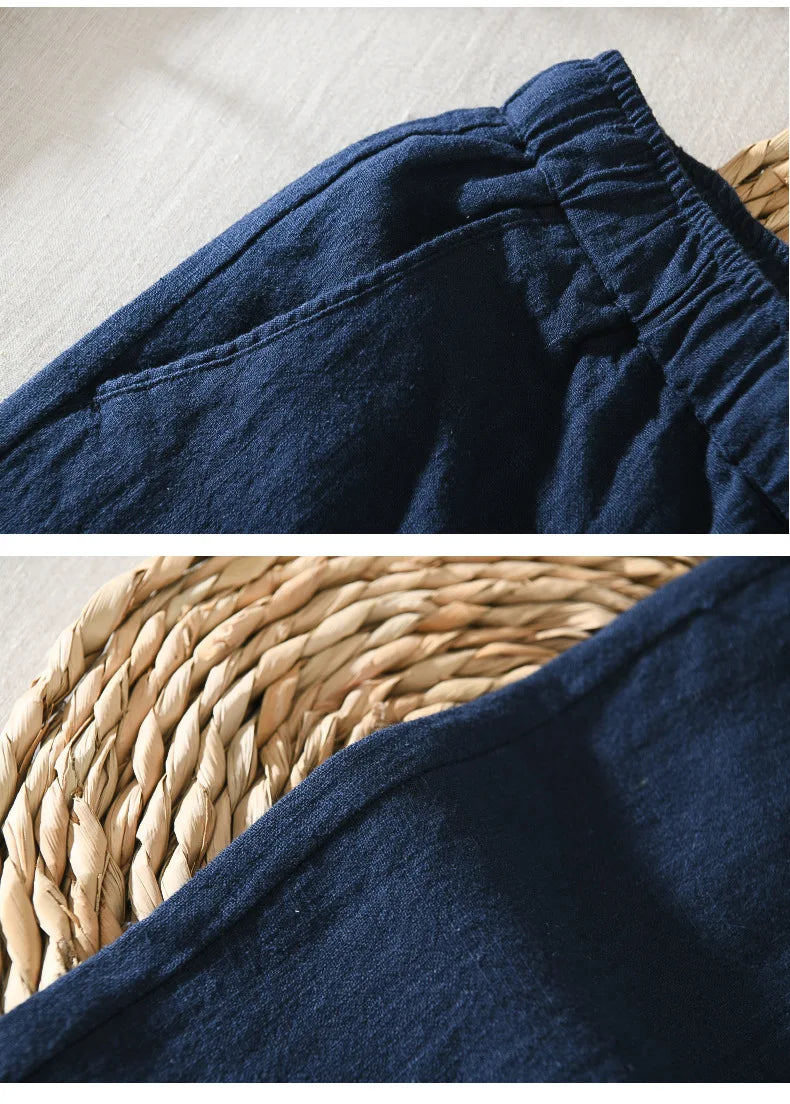 Summer New Casual Linen Ankle-length Pants for Men