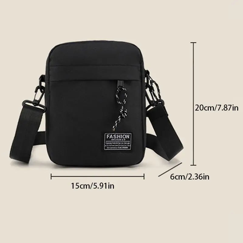 Men's Bag, Available In Single Shoulder Or Cross-body Design, Suitable For Daily Use During School. Made Of Nylon Material