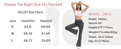 Women's High Waist Flare Yoga Pants – Tummy Control Bootcut Leggings