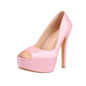 Crossdresser Sexy StilettosWomen Platform Peep Toe High Heel Sandals