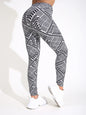 Autumn Winter 1PACK Women's Block Pattern Sexy Tight Legging Casual Sports Elegant Fitness Yoga Pants