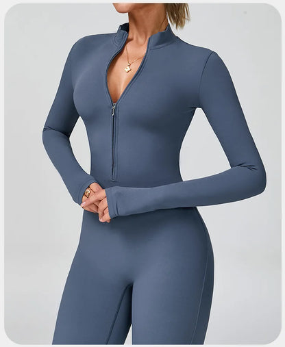 Women's Yoga Onesie Jumpsuit – Long Sleeve Cloud-Feel Sport Tights