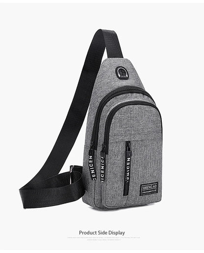 Travel Men's Handbags Multifunctional USB Chest Bag Designer Messenger Crossbody Bags Water-Proof Shoulder Bag Sports Back Pack