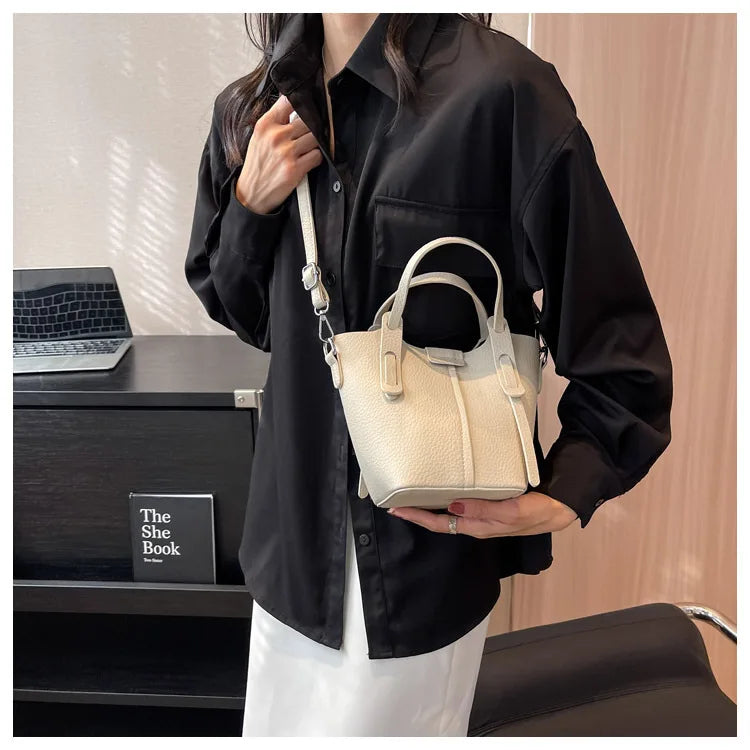 Bucket Handbags Women 2026 New Large Capacity Shoulder Crossbody Bags Luxury Designer Ladies Texture Leatrher Tote Bags