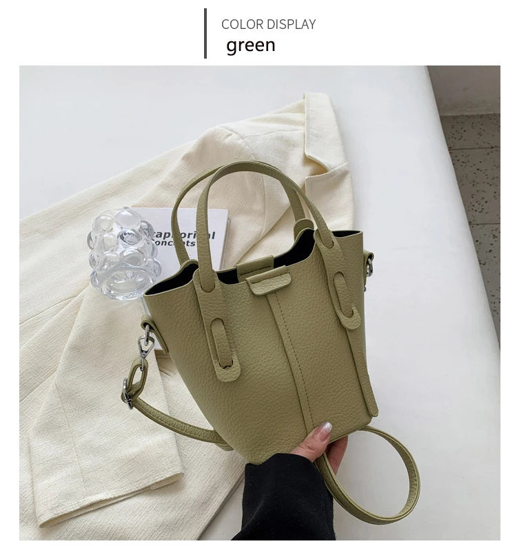 Bucket Handbags Women 2026 New Large Capacity Shoulder Crossbody Bags Luxury Designer Ladies Texture Leatrher Tote Bags