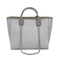 Women Tote Bags Fashion Canvas Large Capacity Handbag Casual Chains Shoulder Bags Ladies Big Messenger Bag Shopping Bag
