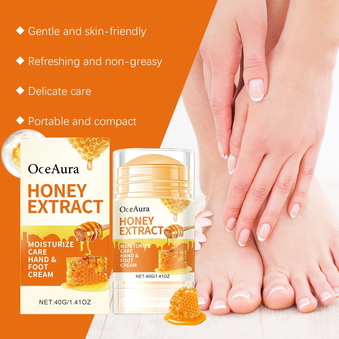 Honey Moisturizing Stick for Hand Foot Skin Care Deep Hydrating Anti Drying Chapping Soften Calluses Heel Cracked Repair Cream