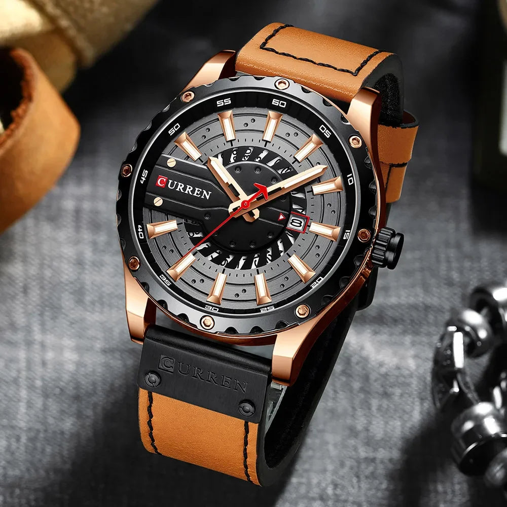 CURREN Brand Quartz Watch Men New Fashion Waterproof Casual Business Military Men Watch Auto Date Watches Relogio Masculino